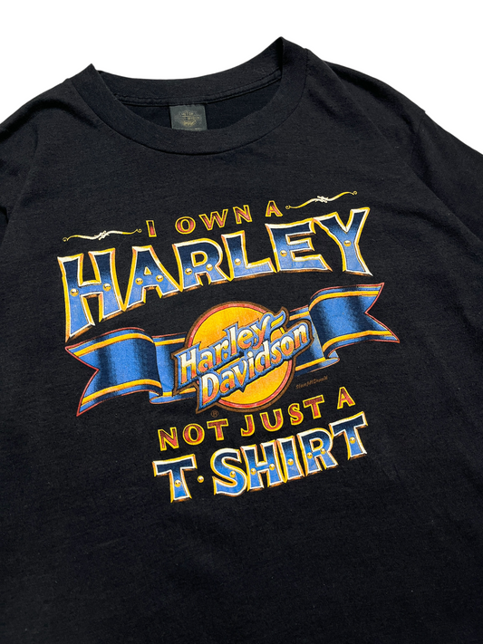 1980s Harley Davidson 3D Emblem T-shirt - Size L