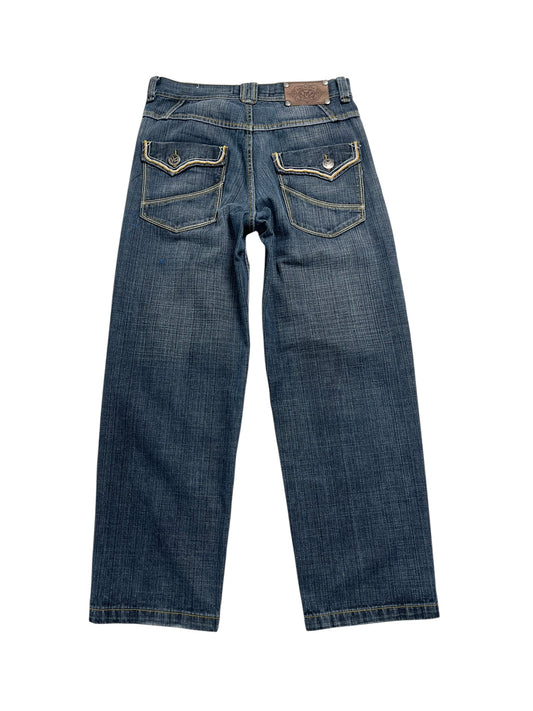 Y2K DMZ Denim Baggy Denim Pant Azul - Talla 35