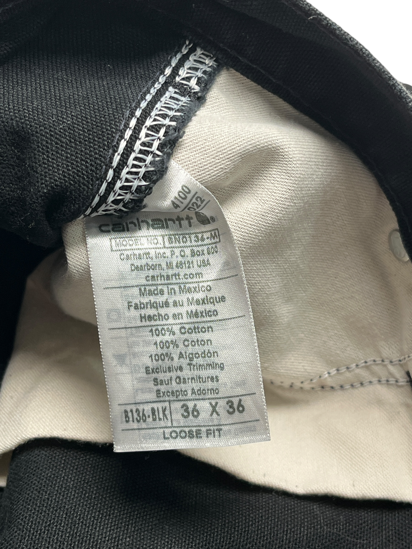 Carhartt Carpenter Double Knee Pant Negro - Talla 36