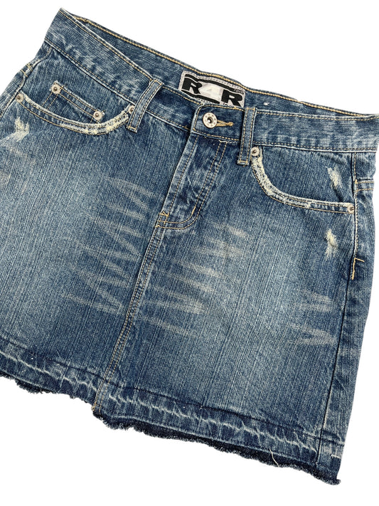 Y2K R4R Denim Falda Azul - Talla M