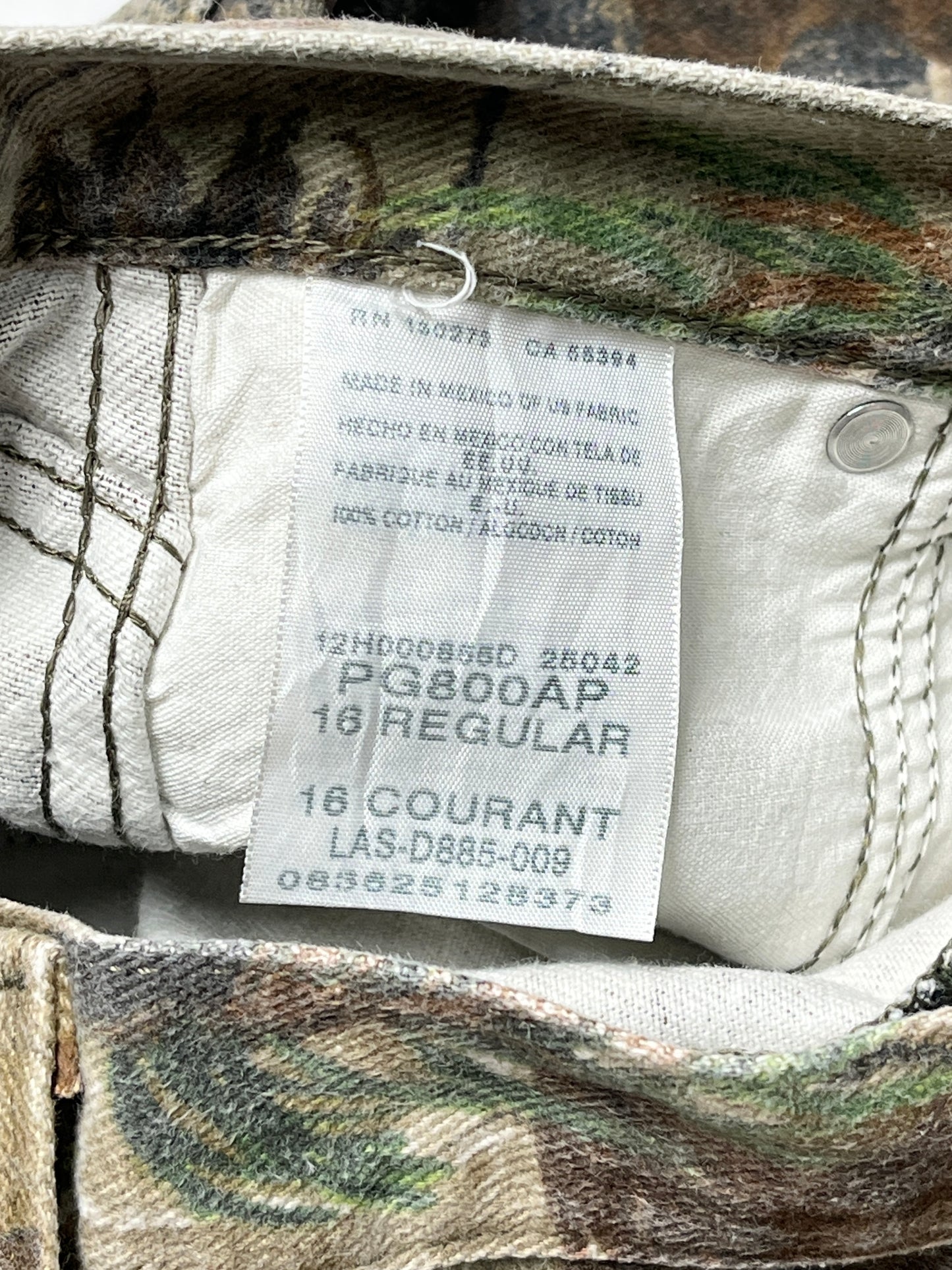 Realtree Camuflaje Pants - Talla 27 (XS/S)