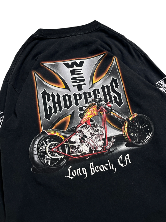 1990s West Coast Choppers Manga Larga T-shirt - Talla L