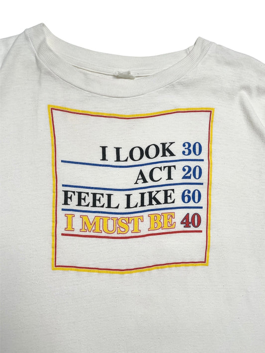 1990s Humor Edad t-shirt - Talla XL Boxy Fit