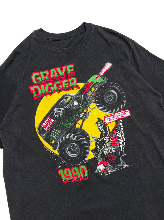 1990 Grave Digger Monster Truck T-shirt - Talla L