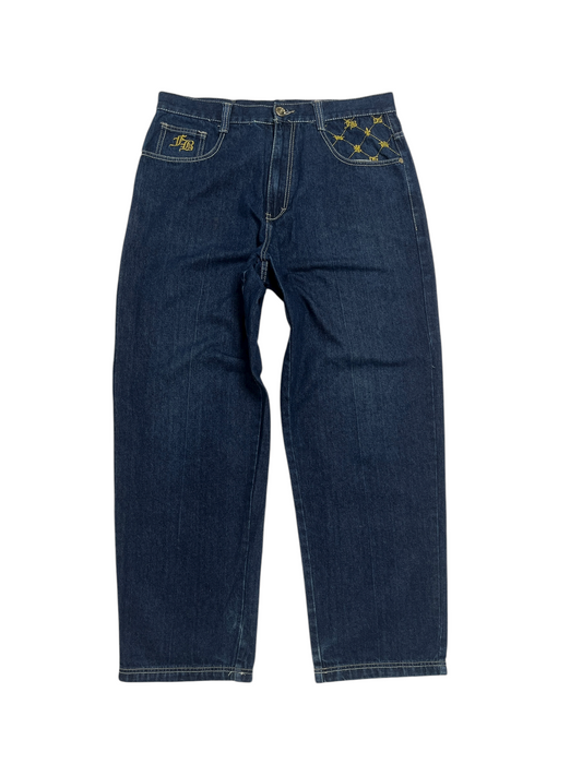 Y2K FUBU Denim Baggy Pant Azul oscuro- Talla 36