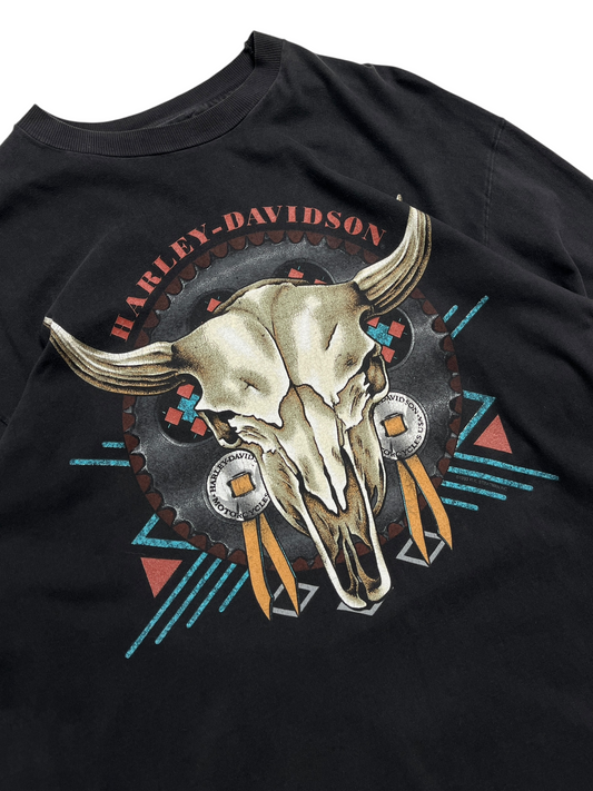 1990 Harley Davidson Sturgis South Dakota T-shirt - Talla L