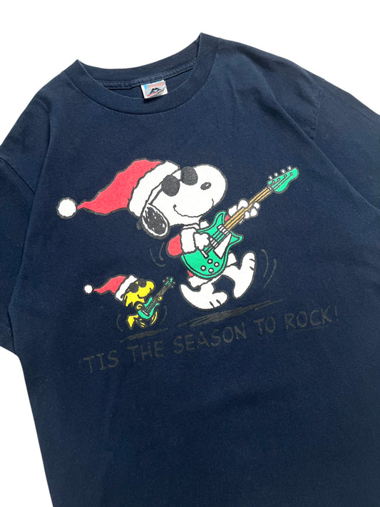 1990s Snoopy “Tis’ The Season To Rock” T-shirt - Talla M