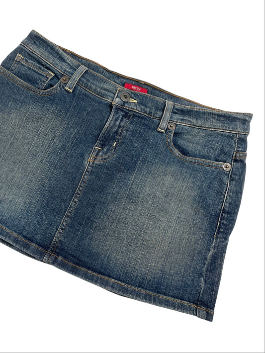 Y2K Guess Falda Denim Stretch Azul- Talla M
