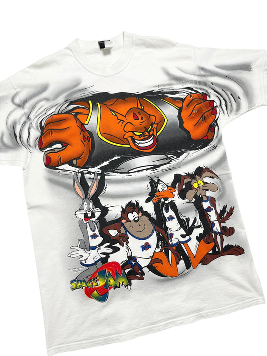 1996 Space Jam Looney Tunes AOP T-shirt - Talla XL