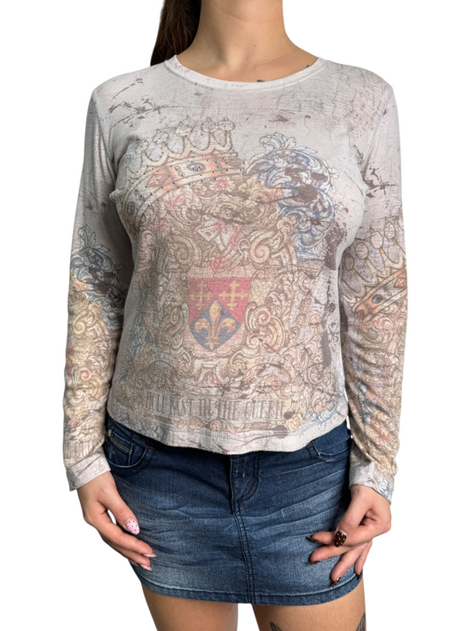 Y2K One World Top Manga Larga - Talla M/L