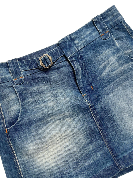 Y2K 7 for All Mankind Falda de Jeans Azul - Talla M