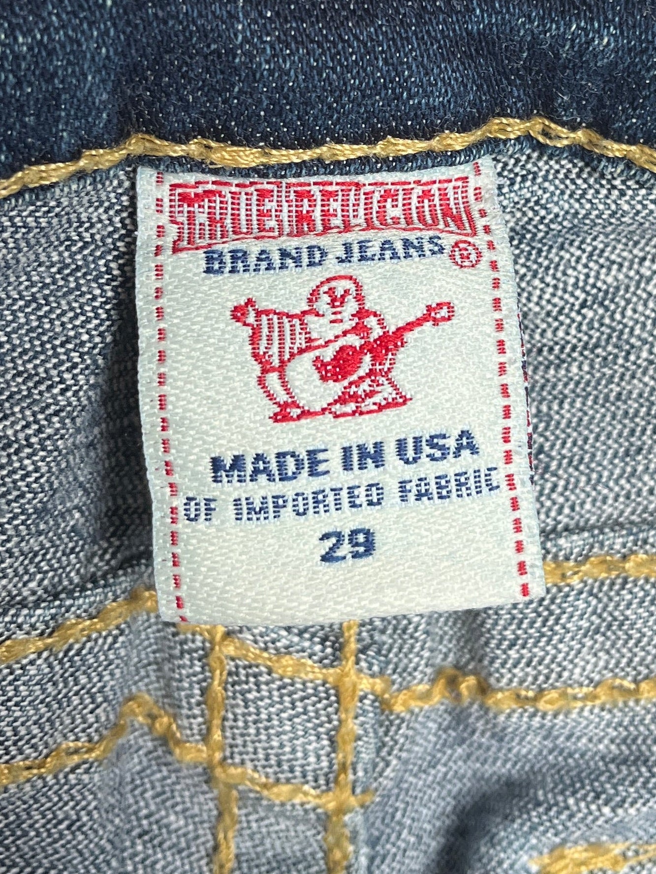 Y2K True Religion Jeans Chica Azul Oscuro - Talla 29