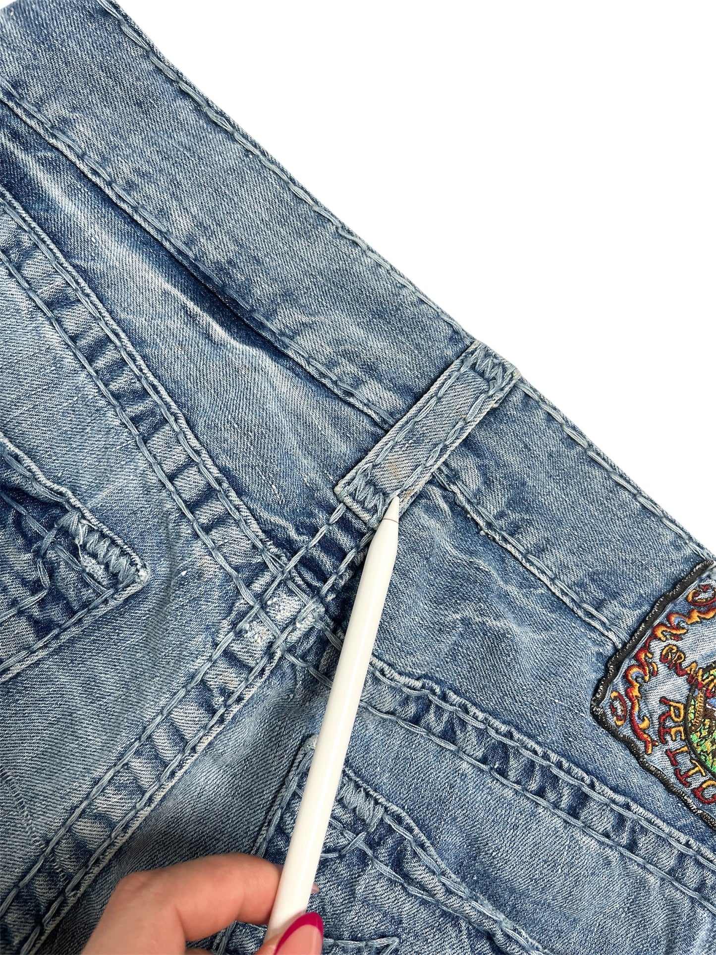 Y2K True Religion Jeans Chica Azul - Talla 30