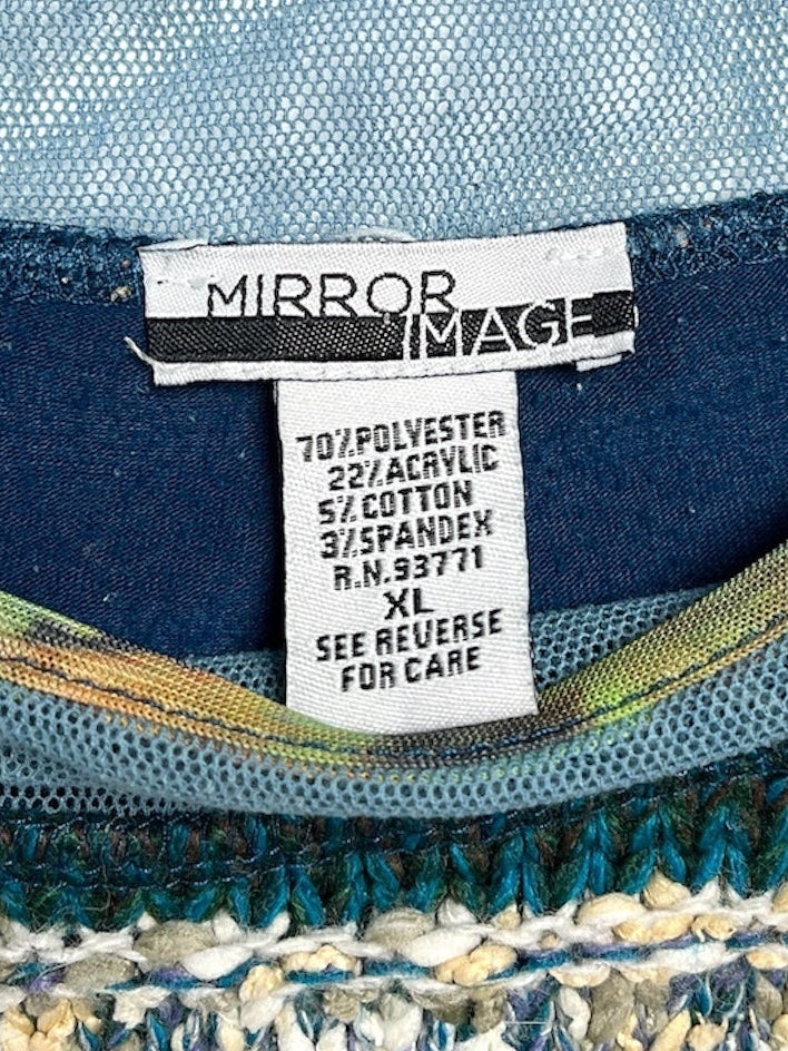 Y2K Mirror Image Top Manga Larga - Talla XL