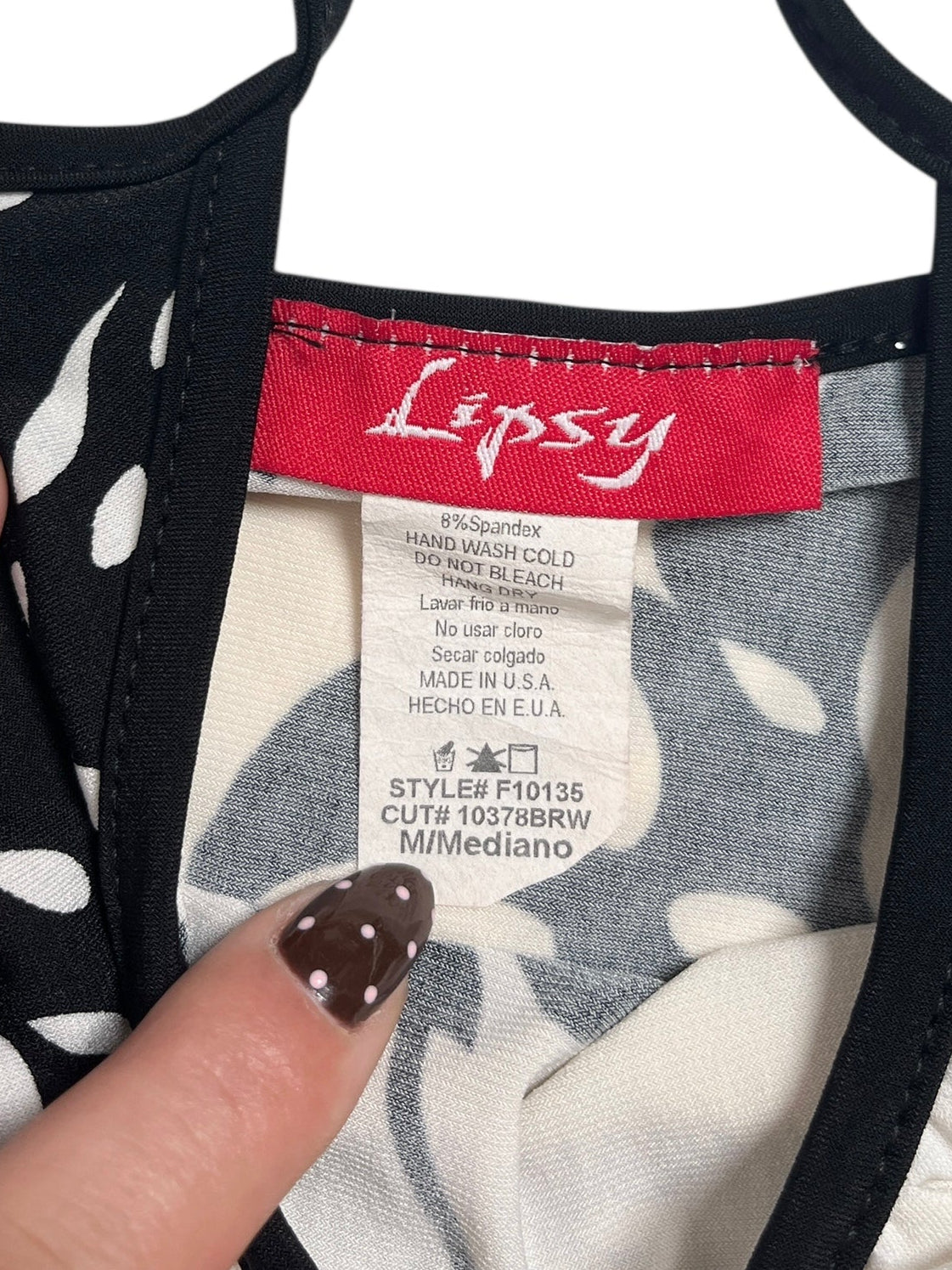 Y2K Lipsy Top Halter Estampado Hojas Tropicales - Talla S/M