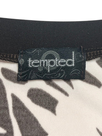 Y2K Tempted Top Cruzado Blanco y Marrón - Talla S/M