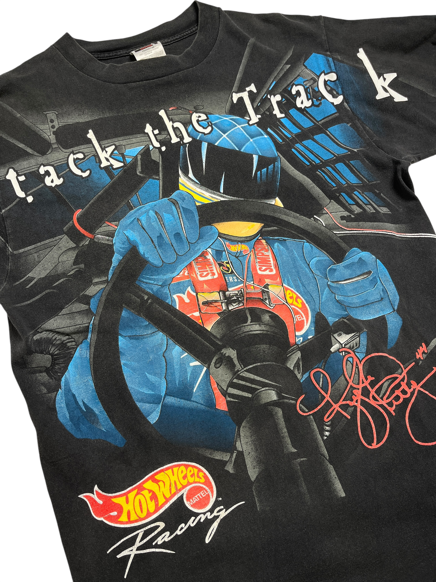 1998 Kyle Petty Hot Wheels Nascar AOP T-shirt - Talla L