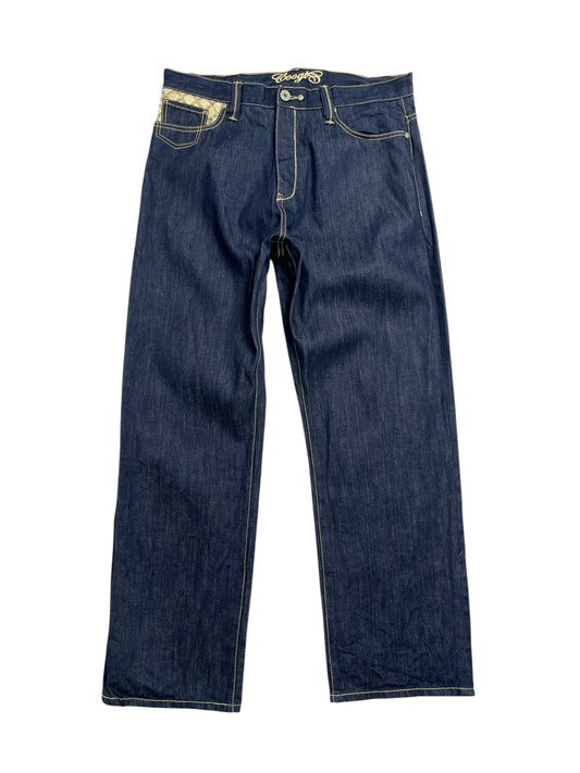 Y2K Coogi Baggy Denim Pant Azul Oscuro (NUEVO) - Talla 38