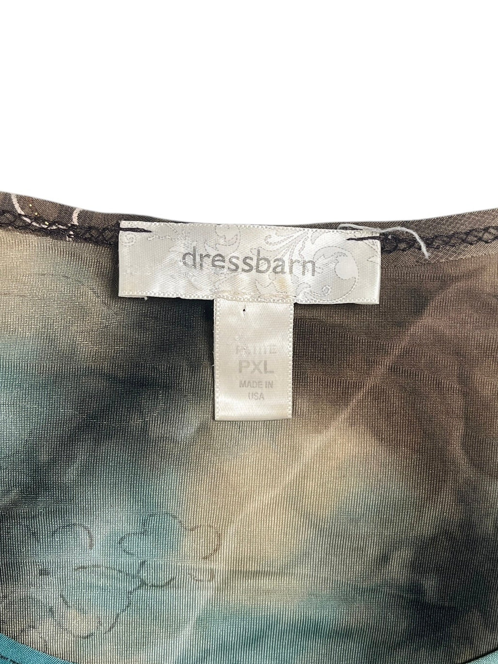 Y2K Dressbarn Blusa Cuello Drapeado - Talla XL Petite