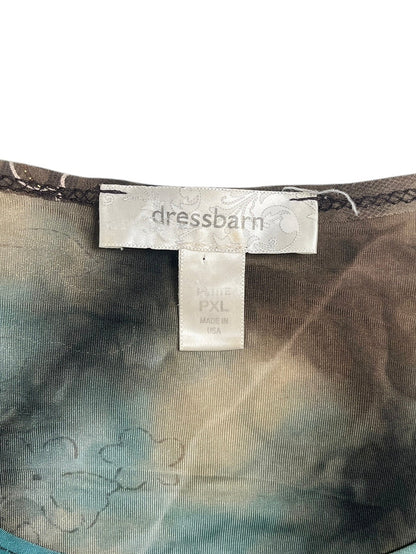 Y2K Dressbarn Blusa Cuello Drapeado - Talla XL Petite