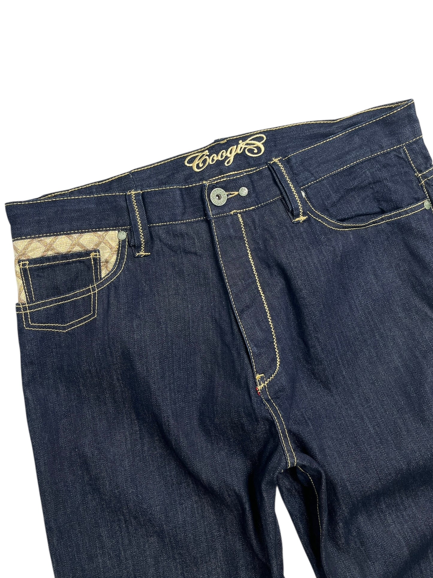 Y2K Coogi Baggy Denim Pant Azul Oscuro (NUEVO) - Talla 38