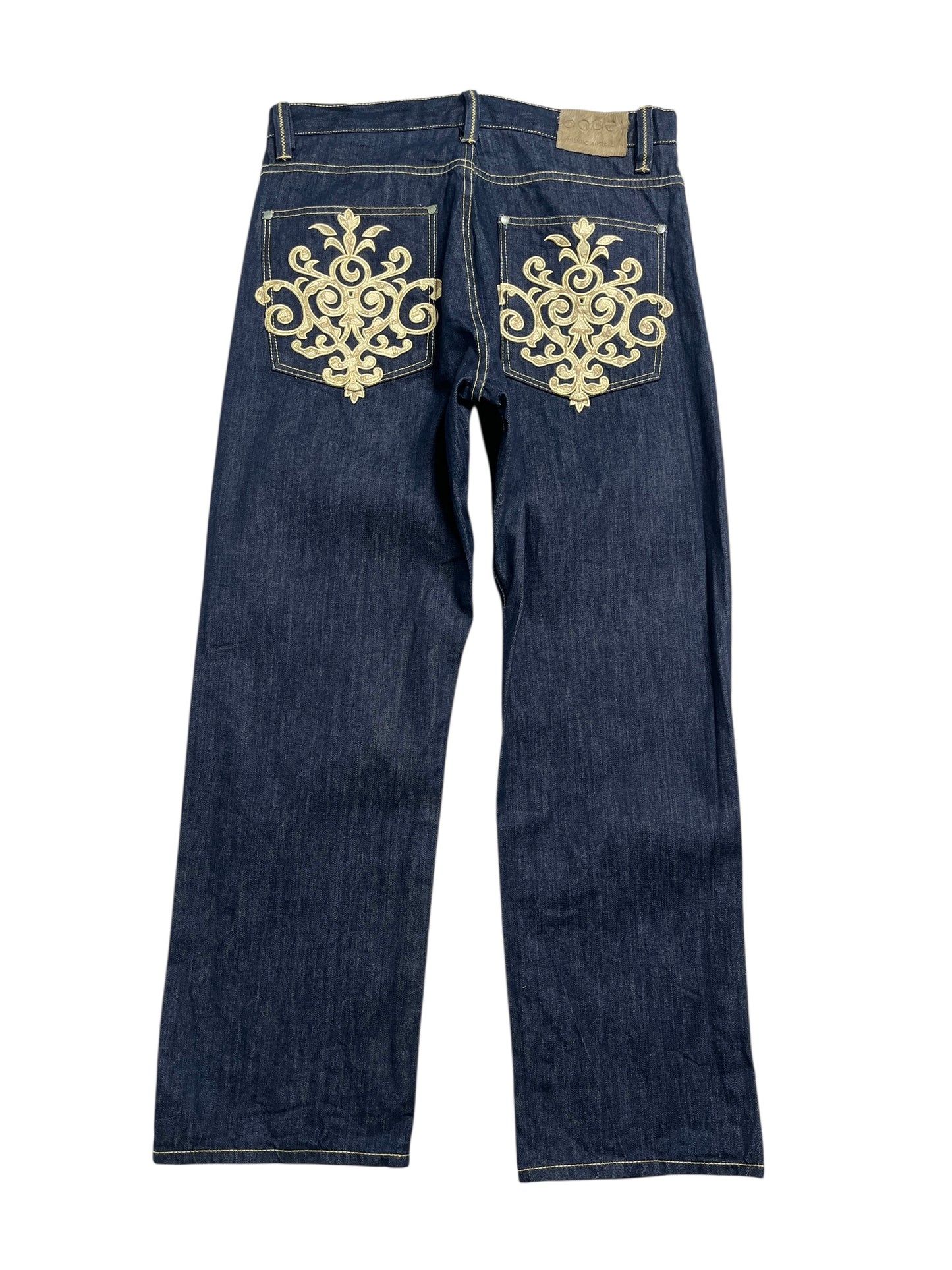 Y2K Coogi Baggy Denim Pant Azul Oscuro (NUEVO) - Talla 38