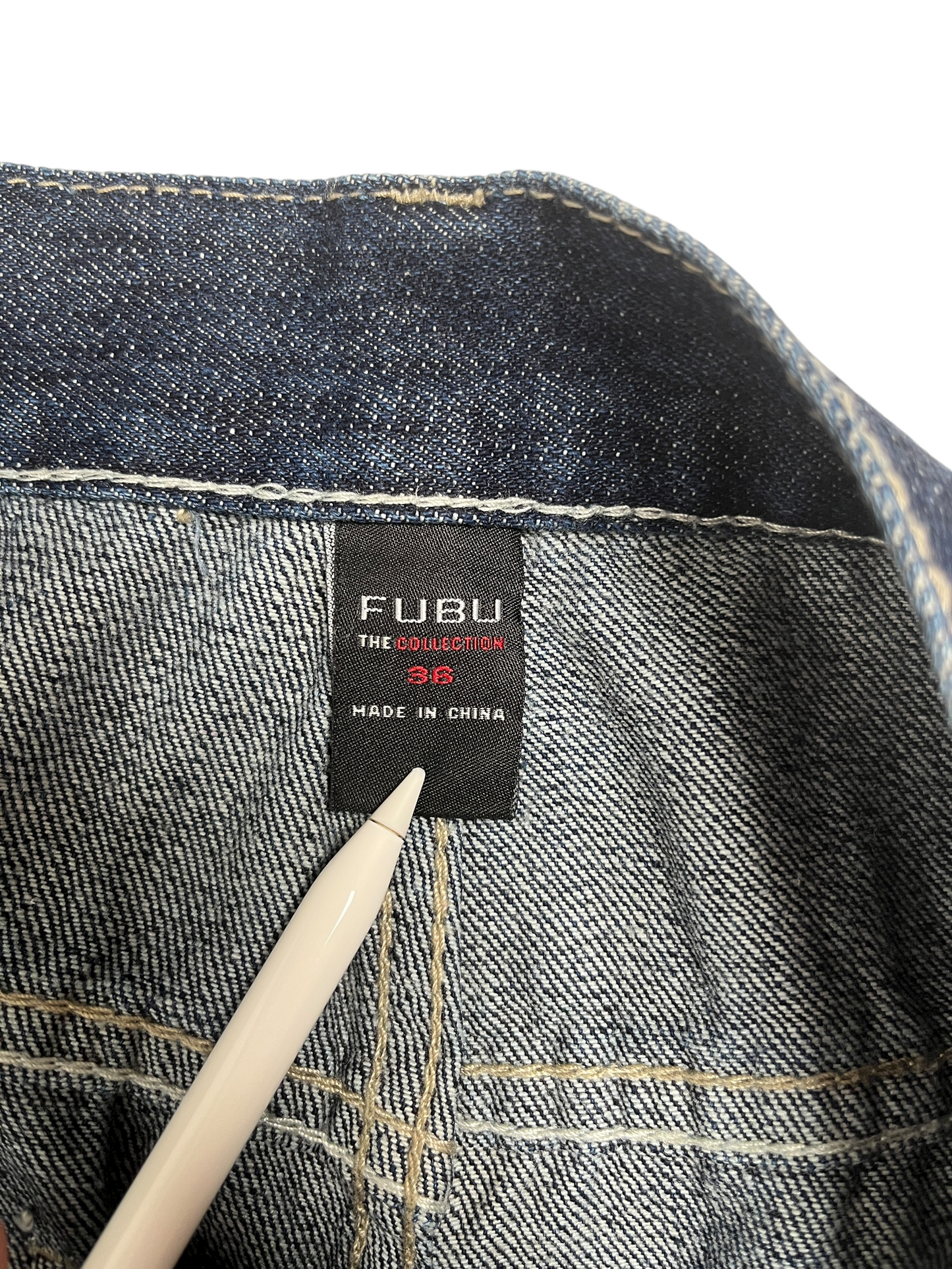 Y2K FUBU Denim Baggy Pant Azul oscuro- Talla 36