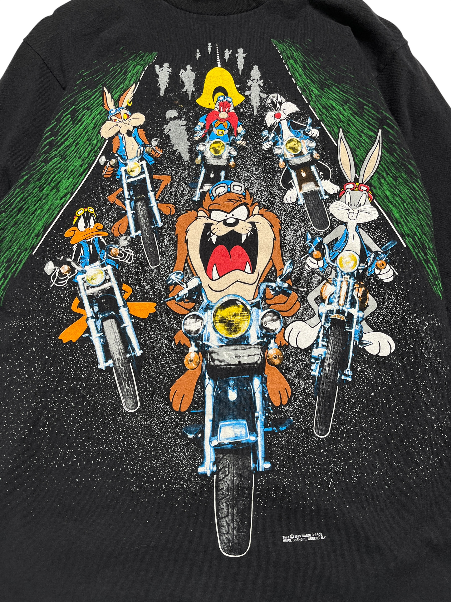 1993 Looney Tunes Thats All Folks t-shirt manga larga - Talla L