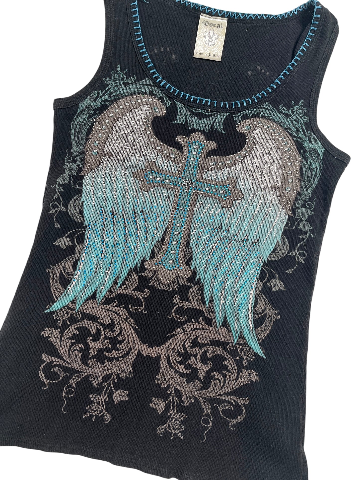Y2K Vocal Top Tank Alas y Cruz - Talla M/L