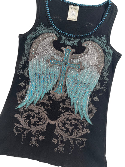 Y2K Vocal Top Tank Alas y Cruz - Talla M/L