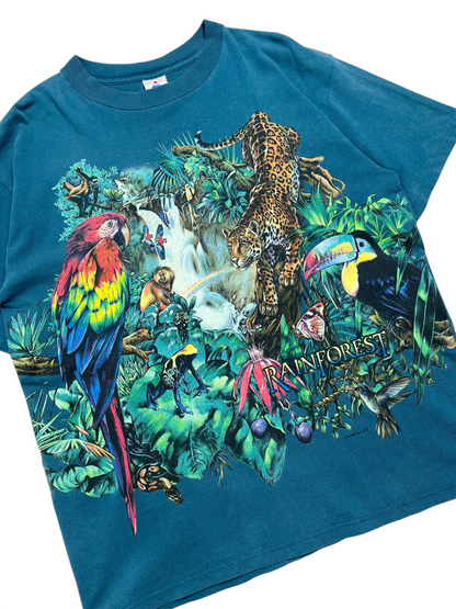 1990s Rainforest T-shirt - Talla L