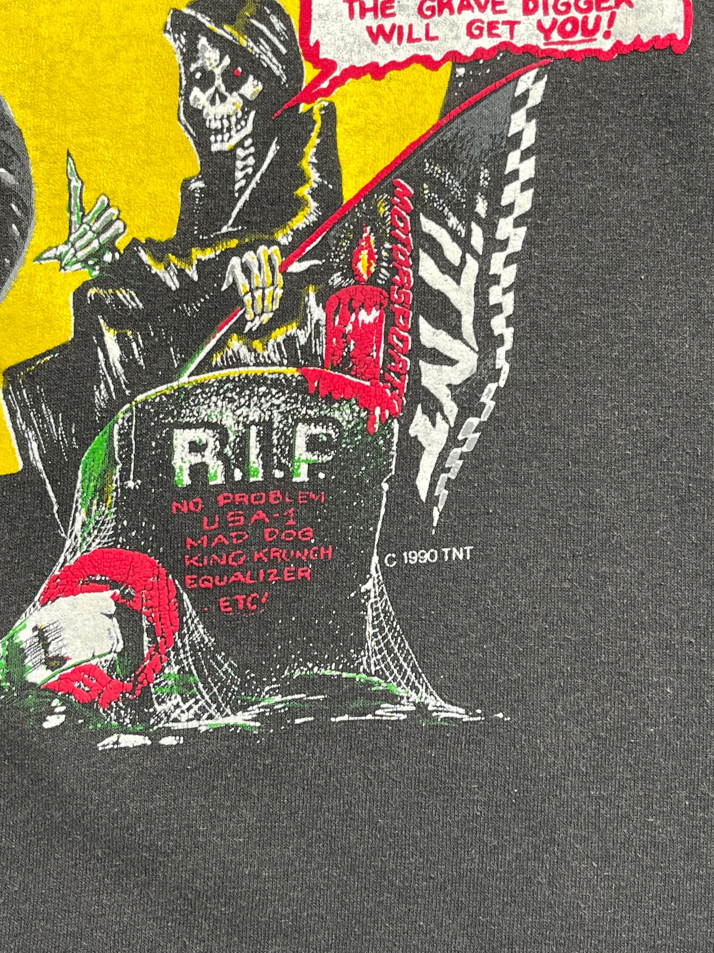 1990 Grave Digger Monster Truck T-shirt - Talla L