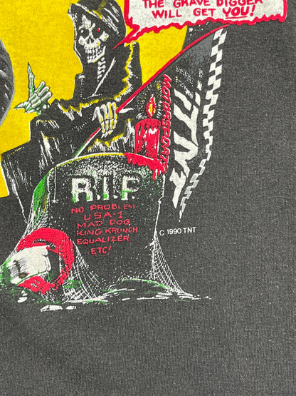 1990 Grave Digger Monster Truck T-shirt - Talla L