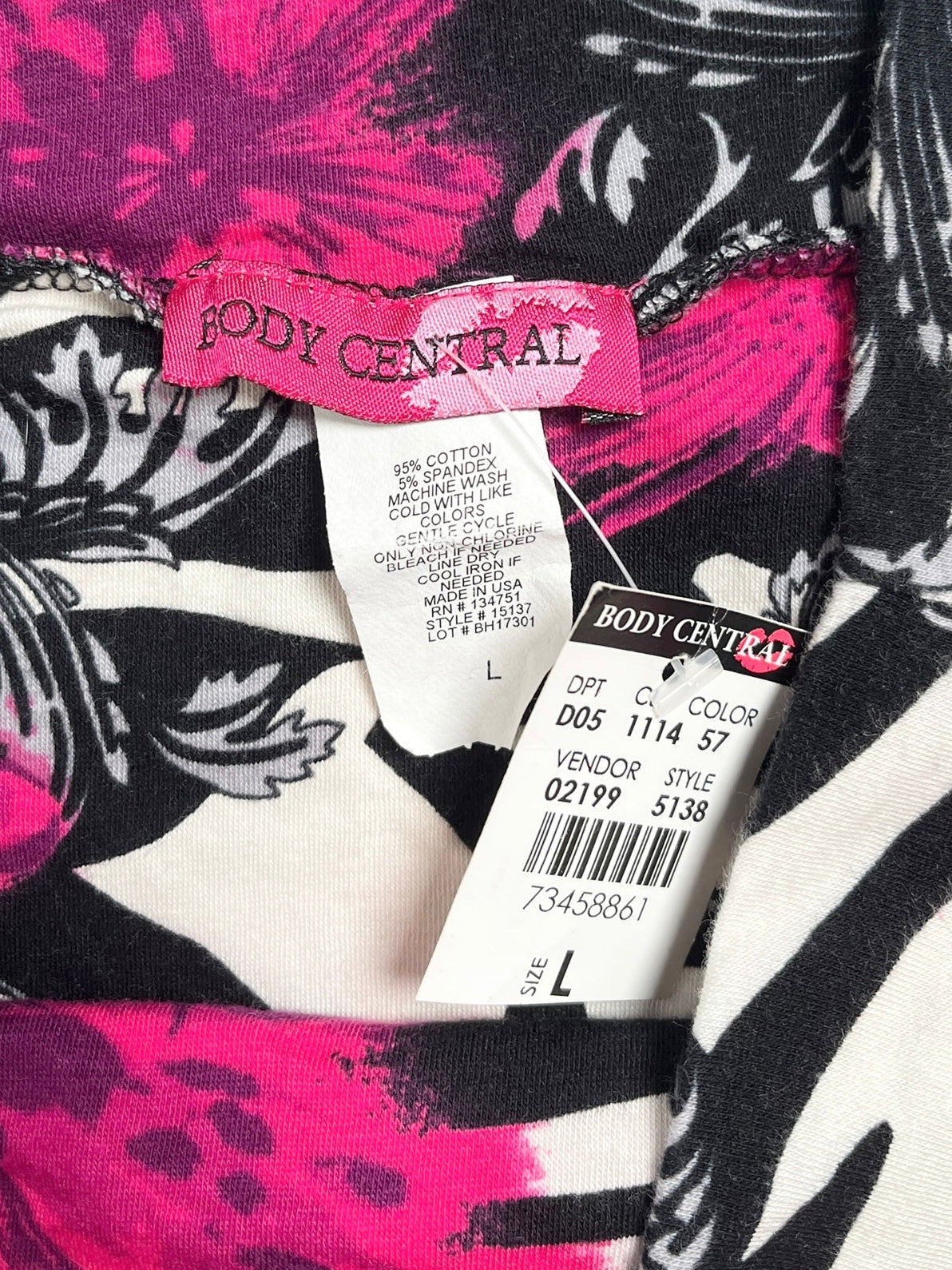 Y2K Body Central Falda Stretch Estampada Zebra Y Flores - Talla L