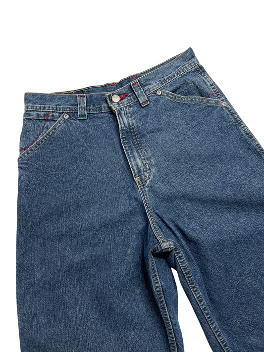 Vintage Bugle Boy Carpenter Denim Short Azul - Talla W29