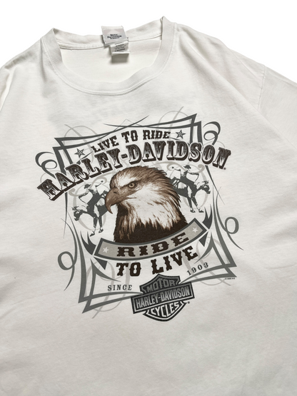 2005 Harley Davidson Ride to live T-shirt - Talla L