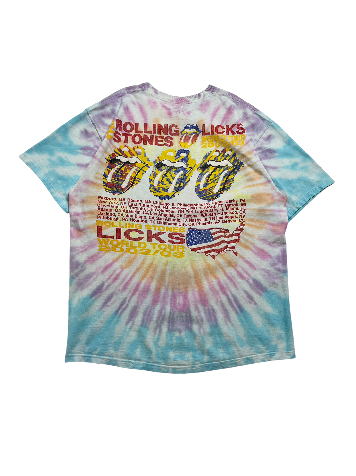 2002/2003 The Rolling Stones Licks World Tour T-shirt - Talla XL