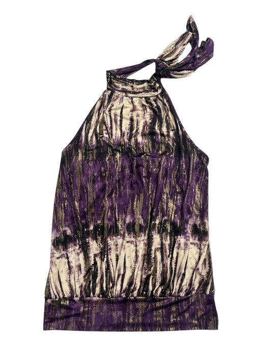 Y2K Body Central Top Halter brillante Dorado - Talla S/M