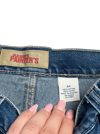 Old Navy’s Painter’s Carpenter Denim Short Azul - Talla 36