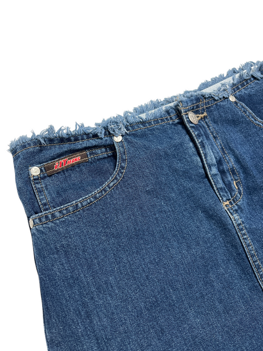 Y2K ilt Jeans Denim Falda - Talla S