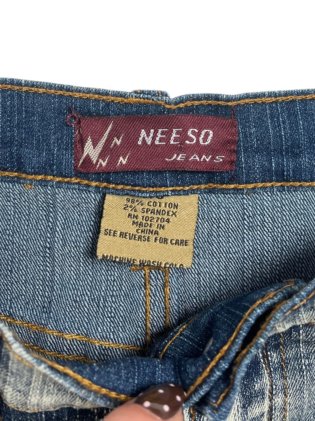 Y2K Neeso Denim+Camuflaje Falda - Talla S