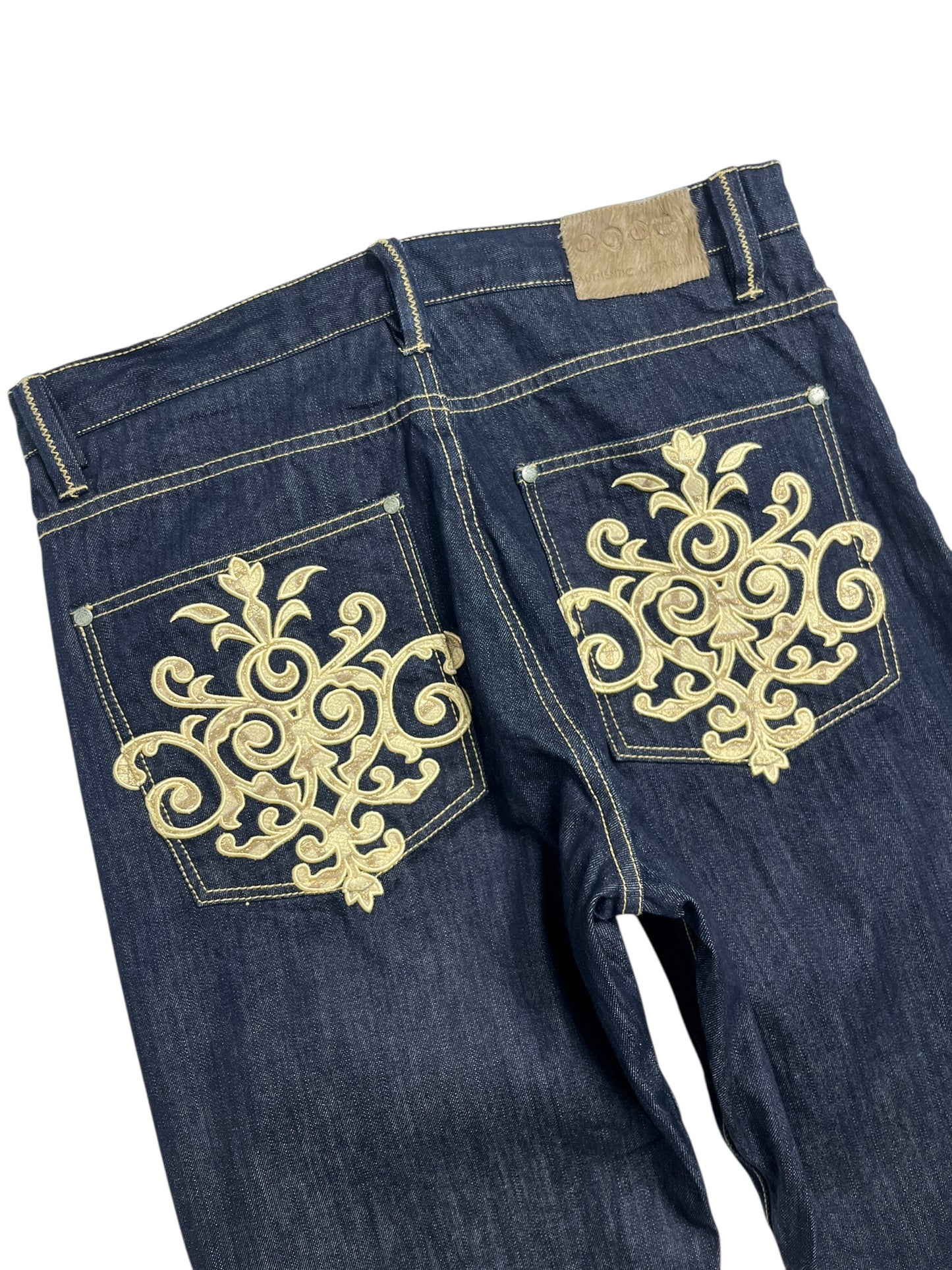 Y2K Coogi Baggy Denim Pant Azul Oscuro (NUEVO) - Talla 38