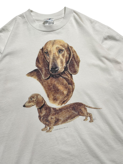 1990s Perro Salchicha T-shirt - Talla M