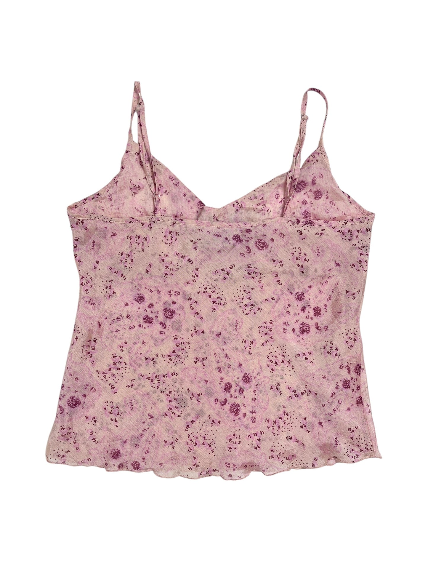 Y2K Kombiworld Top rosa con estampado floral - Talla M