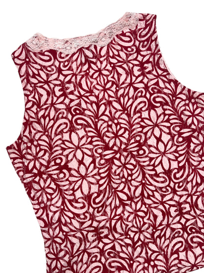 Y2K I.N.C Top cruzado estilo wrap con encaje - Talla S/M
