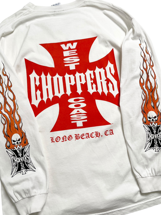 1990s West Coast Choppers Manga Larga T-shirt - Talla XL