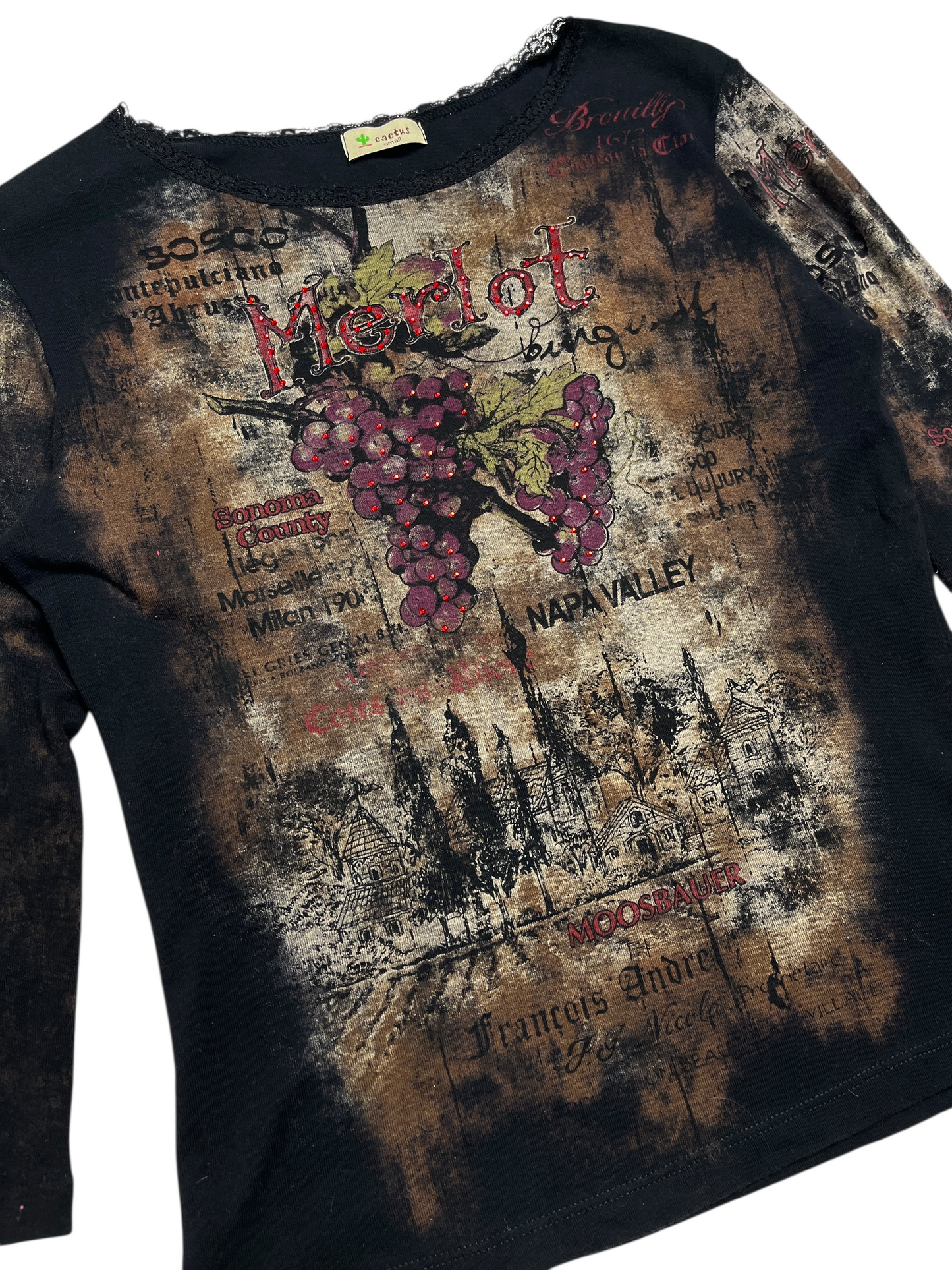 Y2K Cactus manga 3/4 Top - Talla S