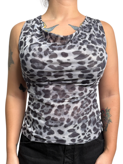 Y2K NY Company Top Drapeado (Animal Print) - Talla S