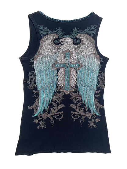 Y2K Vocal Top Tank Alas y Cruz - Talla M/L