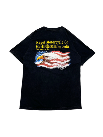 1990s Harley Davidson Midnight Howl T-shirt - Talla S